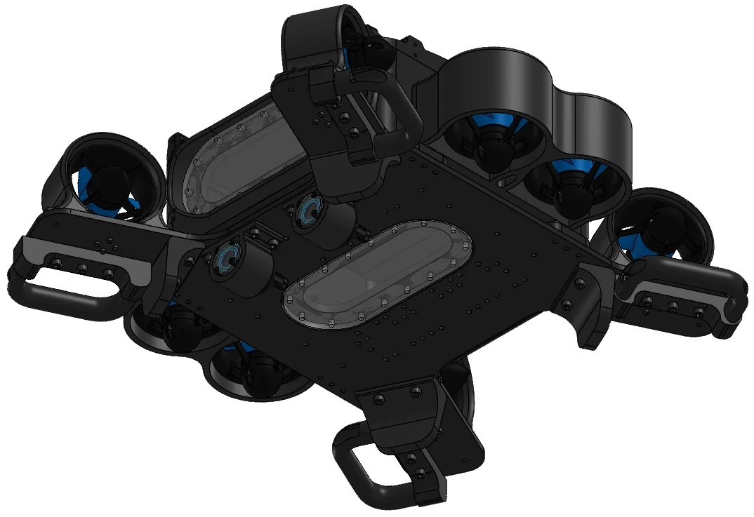 CAD model of Crush, MuddSub’s autonomous underwater vehicle